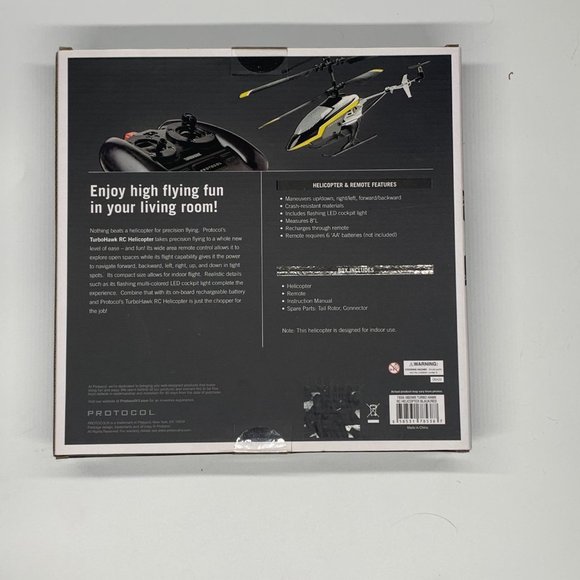 NEW IN BOX PROTOCOL TURBOHAWK 3 Channel Remote Control Helicopter RC Toy - Picture 2 of 2